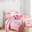 Cozy Line Home Fashions Pink Tulip Butterfly Floral 100% Cotton Reversible Quilt Bedding Set for Kids, Girls, Coverlet, Bedspreads (Twin - 4 Piece: 1 Quilt + 1 Standard Sham + 2 Decorative Pillows)