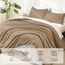 Litanika 3-teiliges Bettwäscheset, einfarbig, für alle Jahreszeiten, flauschiges Bettwäsche-Set (200 x 228 cm Bettdecke und 2 Kissenbezüge) Taupe