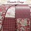 Cozy Line Home Fashions Bettwäsche-Set aus 100 % Baumwolle, wendbar, rote Rose, kariert, Blumenmuster, Tagesdecke (Vintage Garden, Kingsize, 3-teilig)