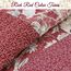 Cozy Line Home Fashions Bettwäsche-Set aus 100 % Baumwolle, wendbar, rote Rose, kariert, Blumenmuster, Tagesdecke (Vintage Garden, Kingsize, 3-teilig)