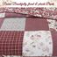 Cozy Line Home Fashions Bettwäsche-Set aus 100 % Baumwolle, wendbar, rote Rose, kariert, Blumenmuster, Tagesdecke (Vintage Garden, Kingsize, 3-teilig)