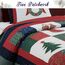 Cozy Line Home Fashions Christmas True Patchwork Kränze Kiefernbaum Strümpfe Rustikale Wendedecke Bettwäsche Set, Decke Tagesdecke (Happy Christmas, King - 3 Stück)
