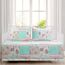 Cozy Line Home Fashions 4-teiliges Tagesbett-Bettwäsche-Set, Frühlingsblüte, Blumenmuster, rosa Rose, leicht, für alle Jahreszeiten