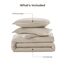 Litanika Oatmeal Twin/Twin XL Tröster-Set, 2-teilig, leicht, solide, flauschiges Bettwäsche-Set für alle Jahreszeiten (168 x 228 cm Bettdecke und 1 Kissenbezug)