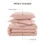 Litanika Bettwäsche-Set für King-Size-Betten, 3-teilig, einfarbig, einfarbig, für alle Jahreszeiten, 228 x 228 cm, Rosa