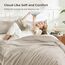 Litanika Oatmeal Comforter California King Size, 3-teiliges Cal King Size, leicht, solide, flauschiges Bettwäsche-Set für alle Jahreszeiten, 277 x 244 cm Bettdecke und 2 Kissenbezüge)