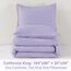 Litanika Lavender Comforter California King Size, 3-teiliges Cal King Size, leichtes, solides Bettwäsche-Set, ganzjährig, flauschiges Bettwäsche-Set (271 x 244 cm Bettdecke und 2 Kissenbezüge)