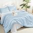 Litanika Bettdecken für Doppelbett, XL, leicht, einfarbig, für alle Jahreszeiten, flauschiges Bettwäsche-Set (168 x 228 cm Bettdecke und 1 Kissenbezug), Hellblau