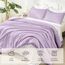 Litanika Lavender Comforter California King Size, 3-teiliges Cal King Size, leichtes, solides Bettwäsche-Set, ganzjährig, flauschiges Bettwäsche-Set (271 x 244 cm Bettdecke und 2 Kissenbezüge)