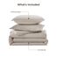 Litanika Bettwäsche-Set, Kingsize, 3-teilig, leicht, solide, flauschiges Bettwäsche-Set für alle Jahreszeiten, 277 x 228 cm, Bettdecke und 2 Kissenbezüge, Grau