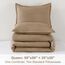 Litanika Bettwäsche-Set für Queen-Size-Betten, 3-teilig, einfarbig, flauschiges Bettwäsche-Set für alle Jahreszeiten, 228 x 228 cm, Taupe