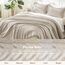 Litanika Oatmeal Steppdecke, Queen-Size-Größe, 3-teilig, leicht, solide, flauschiges Bettwäsche-Set für alle Jahreszeiten, 228 x 228 cm (Bettdecke und 2 Kissenbezüge)