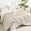 Litanika Queen-Bettwäsche-Set, beige, 3-teilig, leicht, flauschig, solide, Daunen-Alternative, Bettdecke, Ganzjahres-Bettwäsche-Set, Geschenkauswahl