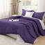Litanika Lila Bettwäsche-Set California King Size, 3-teiliges Cal King Size, solides Bettwäsche-Set und Kollektionen, übergroße Ganzjahres-Bettwäsche (270x244 cm Bettdecke und 2 Kissenbezüge)