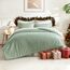 Litanika King-Size-Bettwäsche-Set, salbeigrün, 3-teilig, Boho-Bett, leicht, für alle Jahreszeiten geeignet, Flauschiges Bettwäsche-Set (270x228 cm Bettdecke und 2 Kissenbezüge)