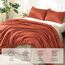 Litanika Bettwäsche-Set für King-Size-Bett, 3-teilig, Terrakotta, Boho, leicht, flauschig, solide, rostfarben, für alle Jahreszeiten (277 x 228 cm Bettdecke und 2 Kissenbezüge)