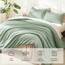 Litanika Übergroßes Bettwäsche-Set für King-Size-Bett, 3-teilig, Salbeigrün, leicht, einfarbig, für alle Jahreszeiten, flauschiges Bettwäsche-Set (1 Bettdecke und 2 Kissenbezüge)