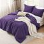 Litanika Bettwäscheset für Doppelbett, XL, leicht, einfarbig, für alle Jahreszeiten, flauschiges Bettwäsche-Set (168 x 228 cm Bettdecke und 1 Kissenbezug) Dunkelviolett