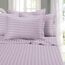 Eleganten Komfort Best, Weichsten, coziest 6 Tabelle Sets. – 1500 Fadenzahl Ägyptische Qualität Luxuriöse knitterfrei 6 Damast Streifen Bed Sheet Set, California King Lavendel/Lila