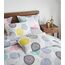 6-teiliges Bettwäsche-Set für Doppelbett in Einer Tasche, Bunte Punkte, weiche Mikrofaser, warmes Winter-Bettwäsche-Set (1 Steppdecke, 2 Kissenbezüge, 1 Bettlaken, 1 Spannbetttuch, 1 Kissenbezug)