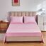 Bettwäsche-Set mit Blumenmuster, graues Bett in einer Tasche, 7-teiliges King-Size-Bettwäsche-Set (1 Bettdecke, 2 Kissenbezüge, 1 rosa Bettlaken, 1 Spannbetttuch, 2 Kissenbezüge)
