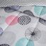 Uozzi Bedding Bunte Punkte, Bettbezug-Set, Doppelbett, rosa, gelb, grau, blau, Kreise, wendbar, Alternative 800 TC Kinder-Bettwäsche-Set, 1 Mikrofaser-Steppdecke mit 2 Kissenbezügen