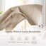Comfort Spaces Kienna Ganzjahres-Tagesdecke, leicht, Übergröße, 259,1 x 299,7 cm, Taupe