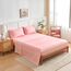 Bettwäsche-Set mit Blumenmuster, Weiß, Bett in einer Tasche, 7-teilig, King-Size-Größe, dunkelrosa, florales Mikrofaser-Bettwäsche-Set (1 Steppdecke, 2 Kissenbezüge, 1 rosa Bettlaken, 1 Spannbetttuch,