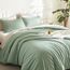Litanika Übergroßes King-Bettwäsche-Set, 3-teilig, Alaska-King-Size-Bett, Super-King-Size-Bett, Salbeigrün, leicht, einfarbig, für alle Jahreszeiten, flauschiges Bettwäsche-Set
