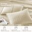 Comfort Spaces Kienna Bettwäsche-Set, luxuriös, doppelseitig, für alle Jahreszeiten, leicht, Tagesdecke, passende Kissenbezüge, King-Size-Bett (264,2 x 228,6 cm), elfenbeinfarben, 3-teilig
