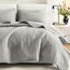 Comfort Spaces - CS14-0060 Kienna Steppdecke, Tagesdecke, ultraweich, hypoallergen, für alle Jahreszeiten, leichte Füllung, genähte Bettwäsche, King-Size-Bett, 264,2 x 228,6 cm, grau, 2-teilig