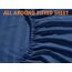 Elegant Comfort Stripe Bed Sheets Bettlaken, Marineblau, Queen