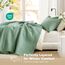 Comfort Spaces Kienna Steppdecken-Set, luxuriös, doppelseitig, genäht, für alle Jahreszeiten, leicht, Tagesdecke, Bettwäsche, passende Kissenbezüge, Seafoam, 3-teilig