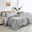 UOZZI BEDDING Bett in a Bag 7-teiliges King-Size-Bettwäsche-Set mit grauen Ästen mit gelben Punkten – weiche Mikrofaser, wendbares Bettdecken-Set (1 Bettdeckenbezug, 1 Spannbettlaken, 2 Kissenbezüge)
