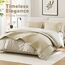 Comfort Spaces Kienna Bettwäsche-Set, luxuriös, doppelseitig, für alle Jahreszeiten, leicht, Tagesdecke, passende Kissenbezüge, King-Size-Bett (264,2 x 228,6 cm), elfenbeinfarben, 3-teilig