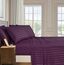 Eleganten Komfort Best, Weichsten, coziest 6 Tabelle Sets. – 1500 Fadenzahl Ägyptische Qualität Luxuriöse knitterfrei 6 Damast Streifen Bed Sheet Set, California King aubergine/violett