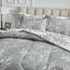 UOZZI BEDDING Bett in a Bag 7-teiliges King-Size-Bettwäsche-Set mit grauen Ästen mit gelben Punkten – weiche Mikrofaser, wendbares Bettdecken-Set (1 Bettdeckenbezug, 1 Spannbettlaken, 2 Kissenbezüge)