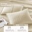 Comfort Spaces Kienna Steppdecken-Set, luxuriös, doppelseitige Nähte, für alle Jahreszeiten, leicht, Tagesdecke, Bettwäsche, passende Kissenbezüge, elfenbeinfarben, 3-teilig