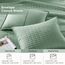 Comfort Spaces Kienna Steppdecken-Set, luxuriöse doppelseitige Nähte, Sommerdecke, leicht, weich, für alle Jahreszeiten, passender Kissenbezug, Salbeigrün, Decke für Doppelbett (228,6 x 228,6 cm),