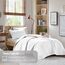 Comfort Spaces Kienna Quilt-Set, luxuriöse doppelseitige Nähte, Sommerdecke, leicht, weich, für alle Jahreszeiten, passender Kissenbezug, Weiß, Decke für Doppelbett (167,6 x 228,6 cm), 2-teilig
