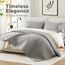 Comfort Spaces Kienna Bettwäsche-Set, luxuriös, doppelseitiges Näh-Design, für alle Jahreszeiten, leicht, Tagesdecke, Bettwäsche, passende Kissenbezüge, übergroßes Kingsize-Bett (304,8 x 299,7 cm),