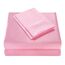 Homiest 3-teiliges Satin-Bettwäsche-Set, luxuriöses, seidiges Satin-Bettwäsche-Set mit tiefer Tasche, 1 Spannbetttuch + 1 Bettlaken + 1 Kissenbezug (Doppelbettgröße, Rosa)