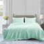 Homiest 4-teiliges Satin-Bettwäsche-Set, luxuriöses, seidiges Satin-Bettwäsche-Set mit tiefer Tasche, 1 Spannbetttuch + 1 Bettlaken + 2 Kissenbezüge (King-Size, Mintgrün)