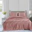 Homiest 4-teiliges Satin-Bettwäsche-Set, luxuriöses, seidiges Satin-Bettwäsche-Set mit tiefer Tasche, 1 Spannbetttuch + 1 Bettlaken + 2 Kissenbezüge (King-Size, sattes Pink)