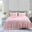 Homiest 3-teiliges Satin-Bettwäsche-Set, luxuriöses, seidiges Satin-Bettwäsche-Set mit tiefer Tasche, 1 Spannbetttuch + 1 Bettlaken + 1 Kissenbezug (Twin XL-Größe, Blush Pink)