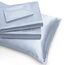 Homiest 4-teiliges extra tiefes Satin-Bettwäsche-Set, volle Größe, 45.7,61 cm tiefe Taschen-Bettlaken, babyblaues Satin-Bettlaken-Set, luxuriöses Spannbetttuch-Set, passend für ultratiefe Matratzen