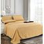 Eleganten Komfort Best, Weichsten, coziest 6 Tabelle Sets. – 1500 Fadenzahl Ägyptische Qualität Luxuriöse knitterfrei 6 Damast Streifen Bed Sheet Set, Queen Camel/Gold