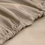 Homiest 4-teiliges Satin-Bettwäsche-Set, luxuriöses, seidiges Satin-Bettwäsche-Set mit tiefer Tasche, 1 Spannbetttuch + 1 Bettlaken + 2 Kissenbezüge (King-Size, Taupe)