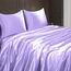 Homiest 4-teiliges Satin-Bettwäsche-Set, luxuriöses, seidiges Satin-Bettwäsche-Set mit tiefer Tasche, 1 Spannbetttuch + 1 Bettlaken + 2 Kissenbezüge (Queen-Size, Lavendel)