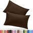 Utopia Bedding King-Size-Kissenbezüge – 2er-Pack – Hotelverschluss – weicher, gebürsteter Mikrofaserstoff – schrumpf- und farbecht, Kissenbezüge 20 X 40 Inches (Kingsize, Braun)
